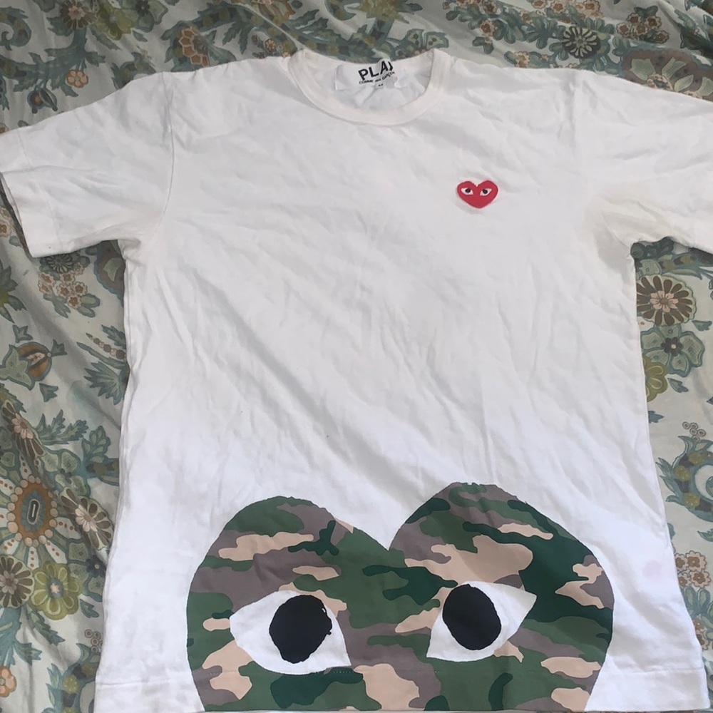 Comme Des Garçons Play White T Shirt